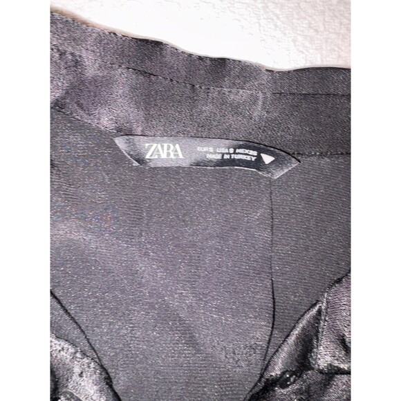 Zara small black cropped blouse - Picture 4 of 6
